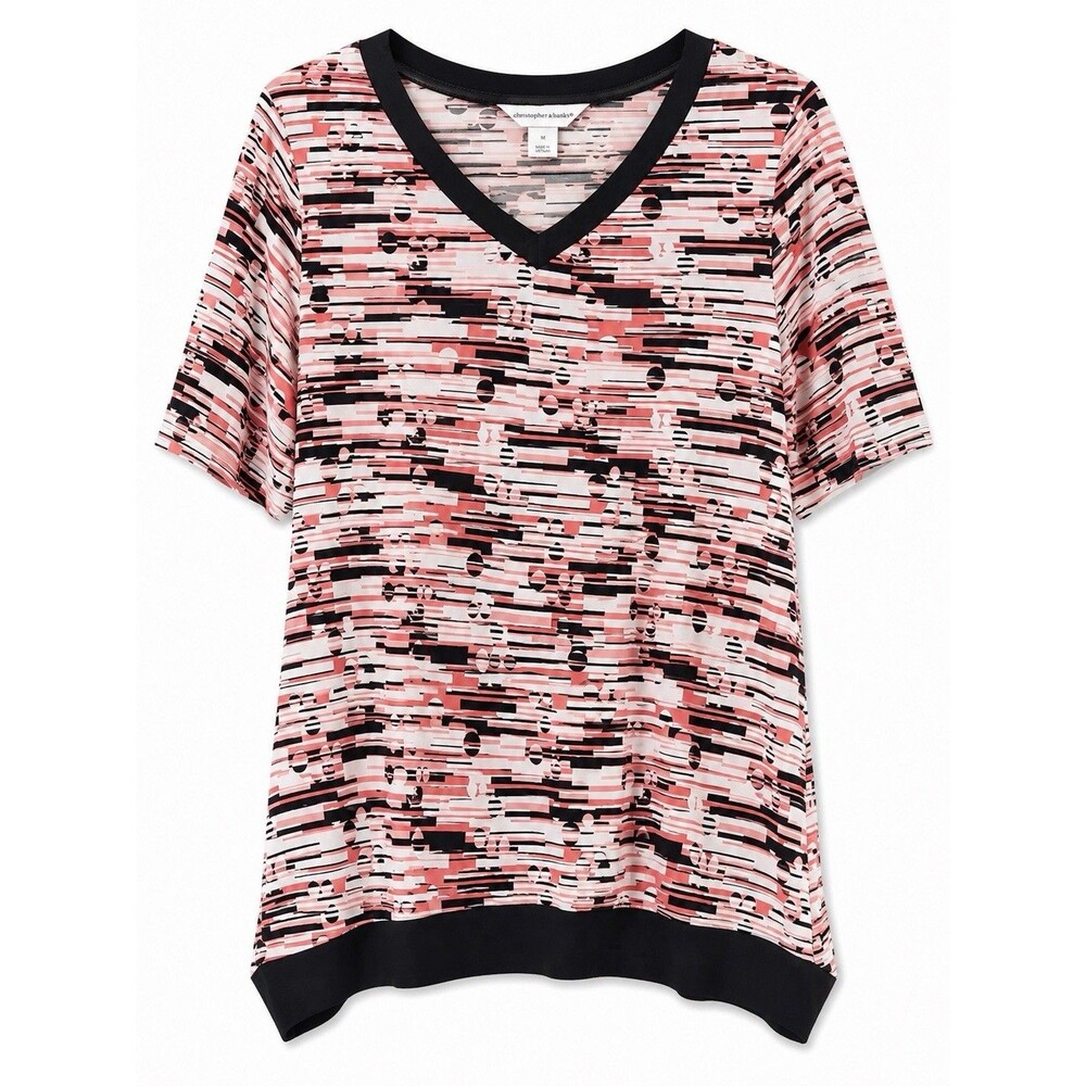 Christopher & Banks Women’s 3/4 Sleeve Retro Top Size Medium NWT